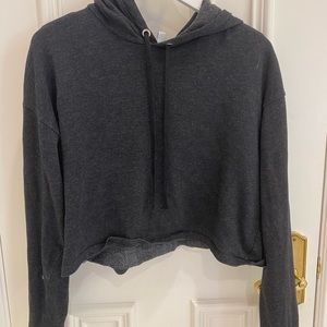Dark Gray cropped hoodie